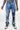 AJ61SK Patch Distressed Stacked Jeans